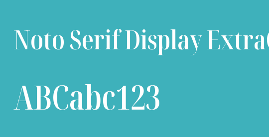 Noto Serif Display ExtraCondensed SemiBold