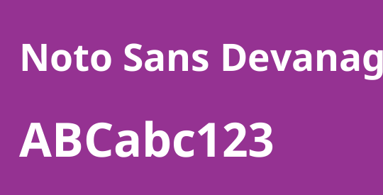 Noto Sans Devanagari
