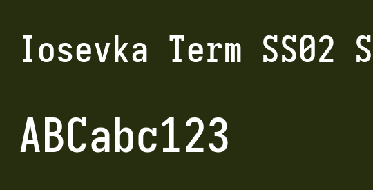 Iosevka Term SS02 Semibold