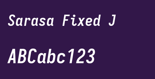 Sarasa Fixed J