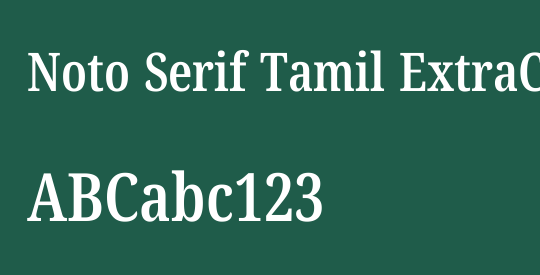 Noto Serif Tamil ExtraCondensed SemiBold