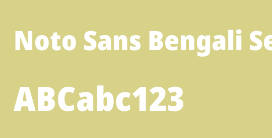 Noto Sans Bengali SemiCondensed Black
