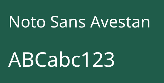 Noto Sans Avestan