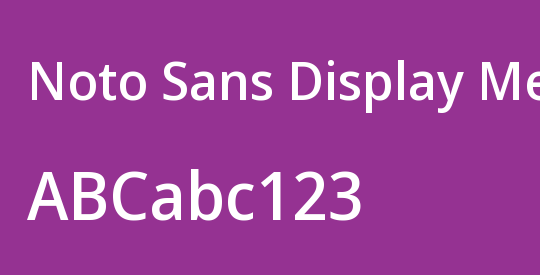 Noto Sans Display Medium