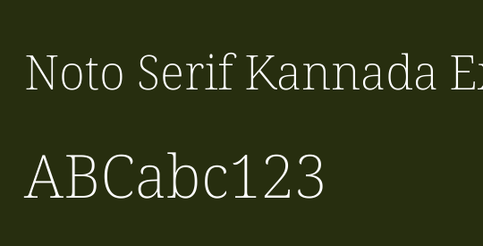 Noto Serif Kannada ExtraLight