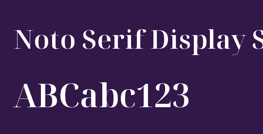 Noto Serif Display SemiBold