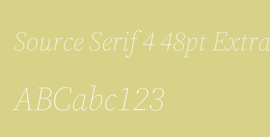 Source Serif 4 48pt ExtraLight
