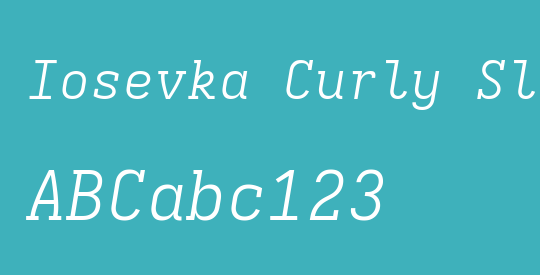Iosevka Curly Slab LtEx