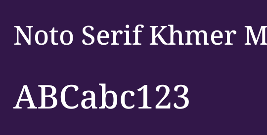 Noto Serif Khmer Medium