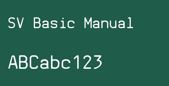 SV Basic Manual