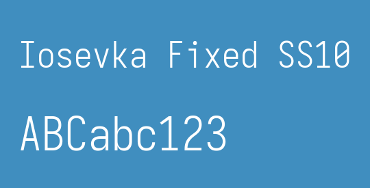 Iosevka Fixed SS10 Light