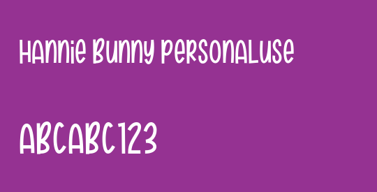 Hannie Bunny personaluse