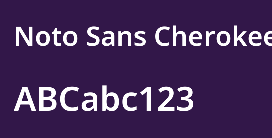 Noto Sans Cherokee SemiBold