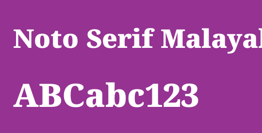 Noto Serif Malayalam Black