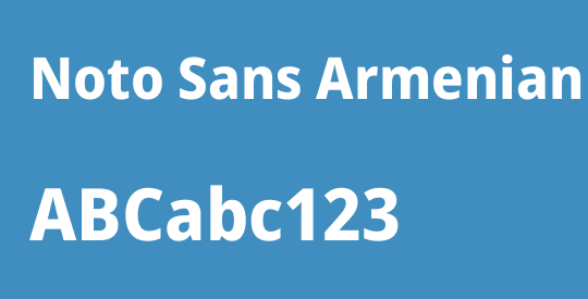 Noto Sans Armenian SemiCondensed ExtraBold