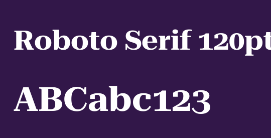 Roboto Serif 120pt SemiExpanded