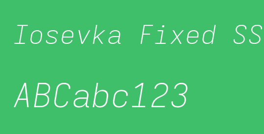 Iosevka Fixed SS06 XLtExObl