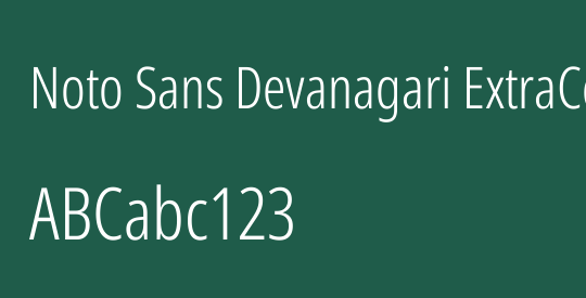 Noto Sans Devanagari ExtraCondensed Light