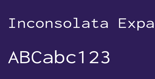 Inconsolata Expanded