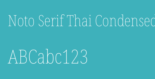 Noto Serif Thai Condensed Thin
