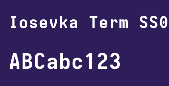 Iosevka Term SS08 XBdEx