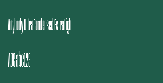 Anybody UltraCondensed ExtraLight