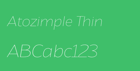 Atozimple Thin