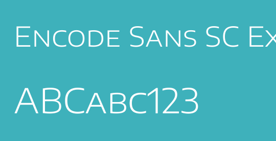 Encode Sans SC Expanded Light