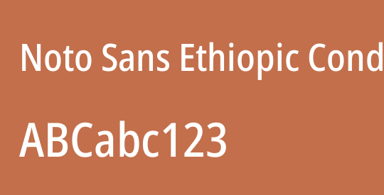 Noto Sans Ethiopic Condensed Medium