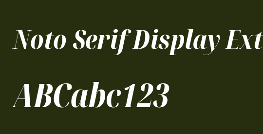 Noto Serif Display ExtraCondensed ExtraBold