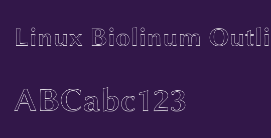 Linux Biolinum Outline