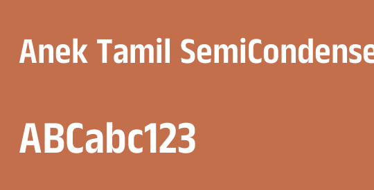 Anek Tamil SemiCondensed SemiBold