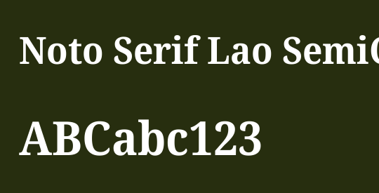 Noto Serif Lao SemiCondensed