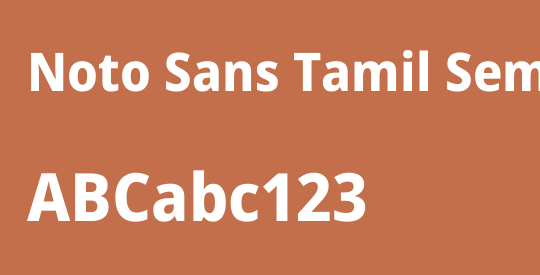 Noto Sans Tamil SemiCondensed ExtraBold