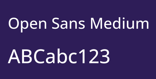 Open Sans Medium