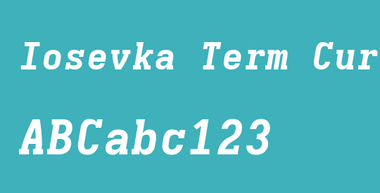 Iosevka Term Curly Slab XBdExObl