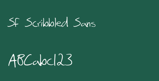 SF Scribbled Sans