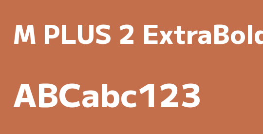 M PLUS 2 ExtraBold