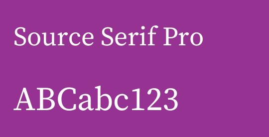 Source Serif Pro