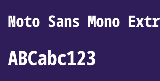 Noto Sans Mono ExtraCondensed ExtraBold