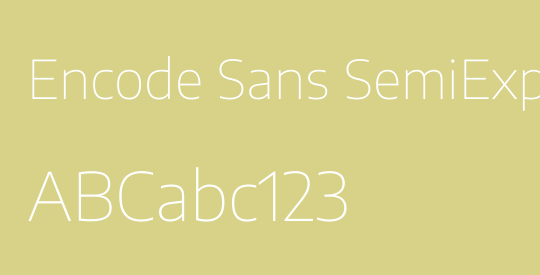 Encode Sans SemiExpanded Thin