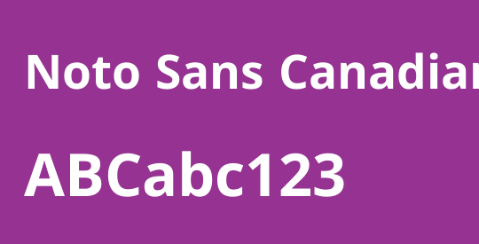 Noto Sans Canadian Aboriginal