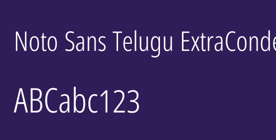Noto Sans Telugu ExtraCondensed Light