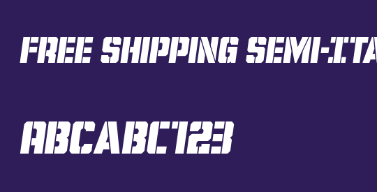 Free Shipping Semi-Italic