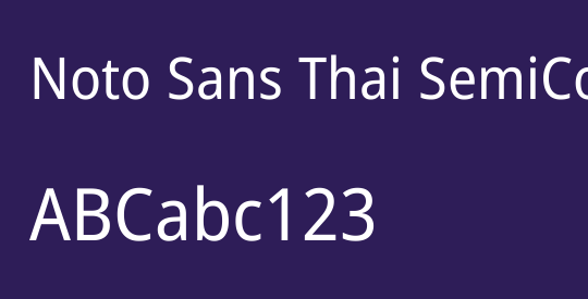 Noto Sans Thai SemiCondensed