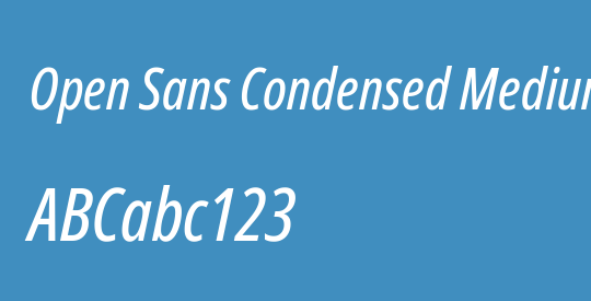 Open Sans Condensed Medium