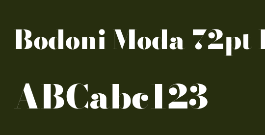 Bodoni Moda 72pt Black