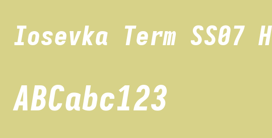 Iosevka Term SS07 HvObl