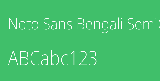 Noto Sans Bengali SemiCondensed ExtraLight