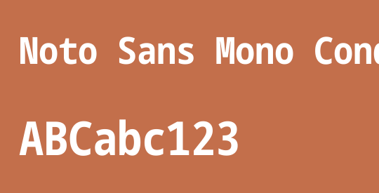 Noto Sans Mono Condensed